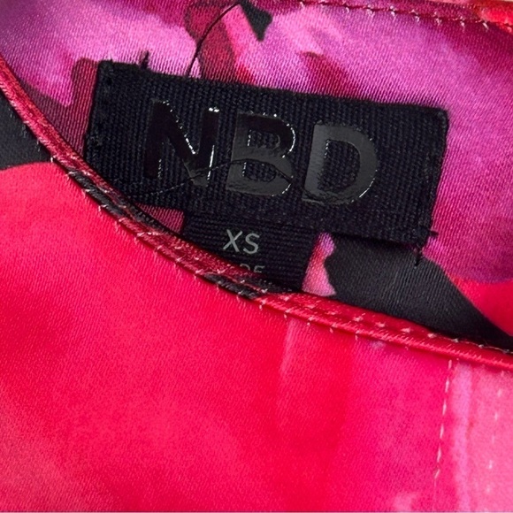 NBD Levigne Mini Wrap Style Dress in Dark Floral - Picture 11 of 16